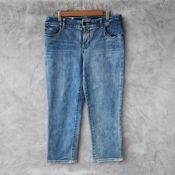 CHICOS Womens plus size denim capris - Picture 1 of 7